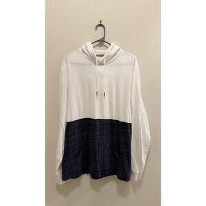 Adult Large Color Block Hoodie Long Sleeve Pullover - Kangaroo Pocket - Preowned